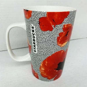 Starbucks Dot Collection Kaffeebecher Tasse Red Poppies 2015 Keramik 16oz Travel - Bild 1 von 9