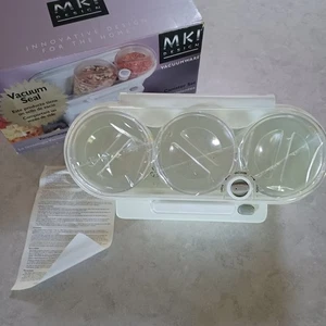MKI Design Kamenstain Vakuumgeschirr Lebensmittel Versiegelung Kanister Set Maschine Weiß OVP - Bild 1 von 15