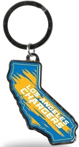 Los Angeles Chargers Premium Metal Keychain, State Shaped, Team Color - Picture 1 of 1