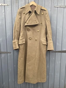 WW2 PATTERN BRITISH ARMY GREAT COAT ROYAL CORPS OF SIGNALS INSIGNIA UNIFORM WWII - Picture 1 of 24
