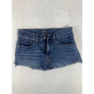 Polo Ralph Lauren Denim Shorts Womens Size 26 Blue Cut Off Raw Hem - Picture 1 of 6