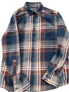 Men's Eddie Bauer Dark Multicolor 100% Cotton Flannel-Size Medium - Picture 1 of 10