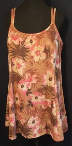 Einteiler Badeanzug/Badekleid Damen Gr. 20 W geblümt mit gepolstertem BH - Bild 1 von 10