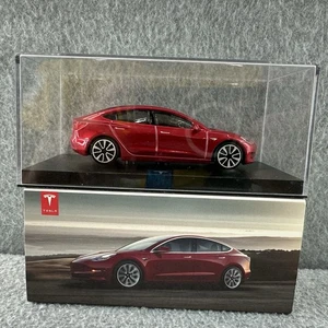 Genuine Tesla Model 3 Diecast Car 1/43 Gift Rare Official Merch Red Collectible - Picture 1 of 15