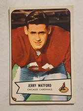 1954 BOWMAN FOOTBALL JERRY WATFORD #107 CHICAGO CARDINALS FOOTBALL CARD