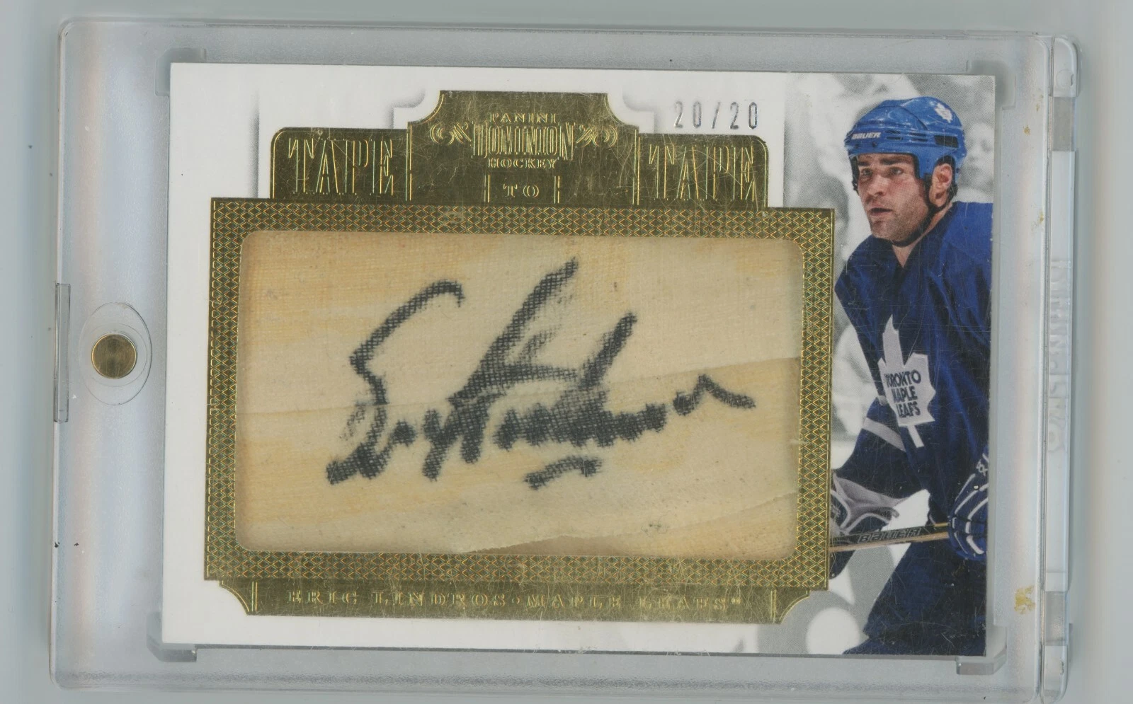 2013-14 Panini Dominion Eric Lindros GAME USED Tape Auto 20/20