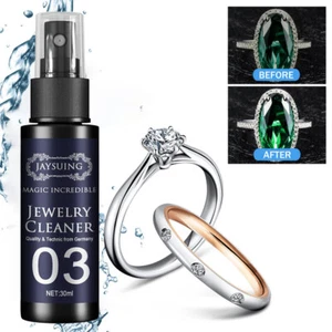 Silver Gold Jewelry Diamond Cleaner Anti-Tarnish Cleaning Solution Spray Remover - Picture 1 of 13
