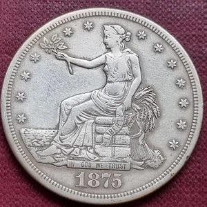 1875 S Trade One Dollar 1 $ bessere Erhaltung vz Details #89414 - Bild 1 von 2