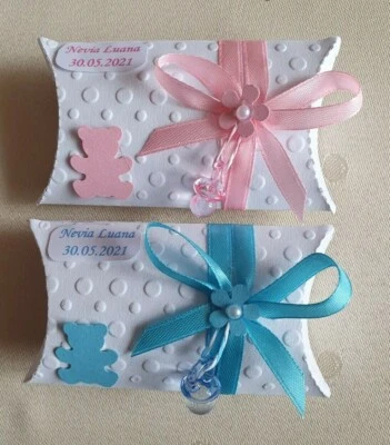 MARKENLOS Gastgeschenke Mandeln Taufe Mädchen Junge Geburt, Baby Shower, Geburtstag