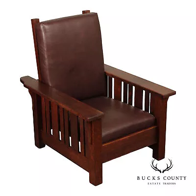 Paine Furniture Co. Silla Morris antigua Mission Oak Foto 1 de 4