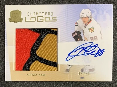 Logotipos limitados The Cup 2009-10 #LL-PK Patrick Kane parche automático Blackhawks SP/50 Foto 1 de 3