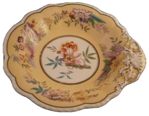 Antique 19thC English Porcelain Floral Dish Porzellan Schale Davenport Ridgway A - Picture 1 of 11