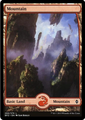 Mountain 266A Full Art Battle For Zendikar MTG Basic Land - Image 1 of 2
