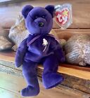TY Beanie Baby - PRINCESS DIANA Purple Teddy Bear (1997 - RETIRED) 