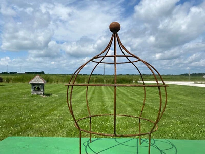 20" Mediano Bob Topiario Flor Enrejado Hierro Forjado Planta Escalador Foto 1 de 4