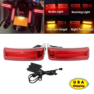 Luz de giro de freno LED para alforja para Harley Touring Street Glide Ultra Limited Foto 1 de 4