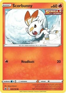 Scorbunny - 026/198 - Common x1 - NM-Mint - SWSH Chilling Reign - Picture 1 of 1