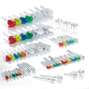 3 5 8 10mm 3V LED Diode Red White UV RGB Lights Emitting Diodes Electronics Kits - Picture 1 of 28