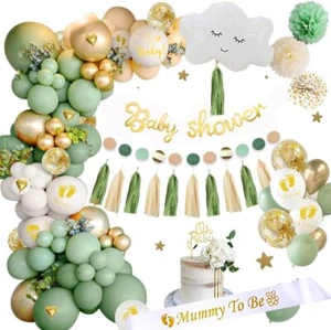 Balloons Garland Baby Shower Banner Decor Birthday Party Green Balloons Arch Kit - Picture 1 of 6