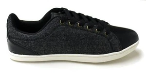 Lonsdale Redwood Tweed Classic Mens Shoes Black Sports Trainers 50% SALE - Picture 1 of 3