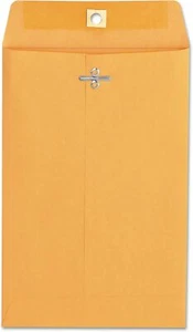 Universal 35260 Kraft Clasp Envelope, 28lb, #55, 6 x 9, Brown Kraft, 100/Box - Picture 1 of 2