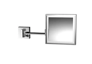 emco LED-Rasier- und Kosmetikspiegel 2-armig, 3-fach, eckig, 202 x 202 mm - Bild 1 von 2