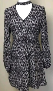 Altar'd State Black Floral V-Neck Whimsigoth Festival Boho Hippie Dress - Picture 1 of 11