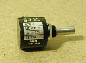 Komori 10-Turn M22E10 200 Ω Potentiometer 5GK-9901-01I (5GK990101I) - Bild 1 von 3