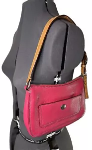 Coach Y2K Chelsea Schultertasche oder Handgelenk rosa Leder mit lila Nähten 8E96 - Bild 1 von 11