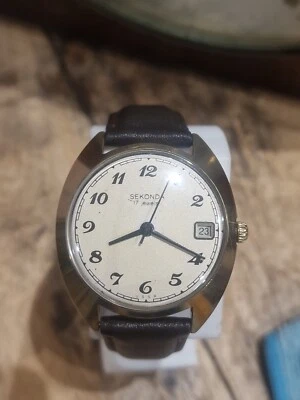 Reloj 1969 @ Sekonda/ 2614.2H URSS (8/10) - en caja, correa de cuero. Aceitado.  Foto 1 de 4