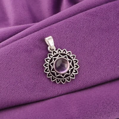 Colgante boho de plata esterlina 925 con piedras preciosas de ametrino raras joyas oxidadas 1,14" Foto 1 de 2