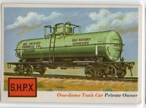 One-dome Tank Car 1955 Topps Rails & Sails #64 VG |1101