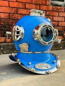 Antique 18 Inch Us Navy Diving Helmet Mark V Deep Sea Divers Helmet Vintage - Picture 1 of 5