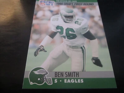 ben smith (philadelphia eagles - safety) 1990 pro set ROOKIE card #690 mint - Image 1 of 2