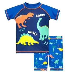Set nuoto dinosauri bambini ragazzi 18 24 mesi 2 3 4 5 6 7 8 anni abbigliamento surf blu - Foto 1 di 6