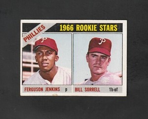 1966 Topps Fergie Jenkins RC #254 ~ Cubs Phillies Rookie Stars HOF