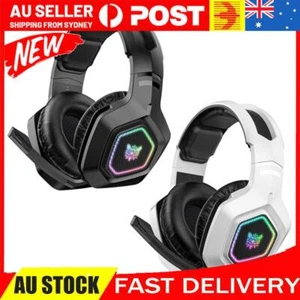 Wireless Gaming Headset 2.4GHz/BT 5.3/Wired with Mic RGB Light for PS4 PC Laptop - Photo 1/18