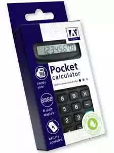 Handy Pocket Sized Calculator 8 Digit Display Home School Office Stationery - Picture 1 of 2