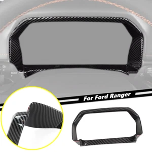 For Ford Ranger 2023-2025 Carbon Fiber Interior Dashboard Decor Frame Cover Trim - Foto 1 di 9