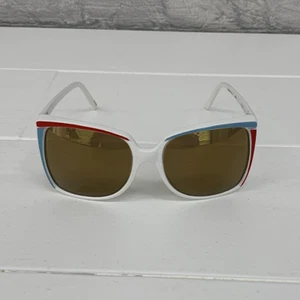 Sunglasses Spitfire Carnaby St White Azure Red Gold Mirror 65 13 145 New - Picture 1 of 2