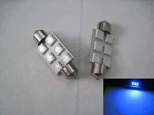 2 pcs Super Blue 6-5050 SMD 3-chips 5050 LED 42mm 211 212-2 6413 - Picture 1 of 6