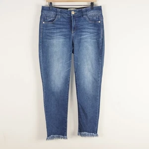 Democracy Technology ausgefranste schmale Knöchel-Stretch-Damenjeans Größe 10 - Bild 1 von 13