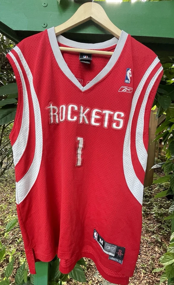 Camiseta deportiva Tracy McGrady #1 - Houston Rockets - Reebok adulto mediana - roja Foto 1 de 4