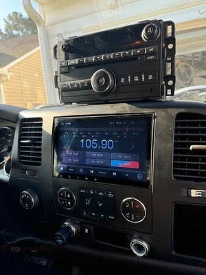 Carplay Stereo Radio For GMC Sierra 1500 / Chevy Silverado 2008-2013 - Image 1 of 4