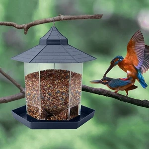 Hanging Bird Feeder Gazebo Wild Bird Feeders Shaped With Roof For Ga HOT - Picture 1 of 6