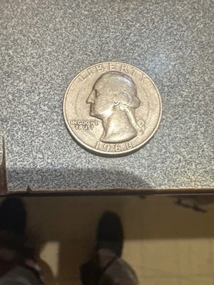 1968 quarter no mint mark, error strike - Image 1 of 2