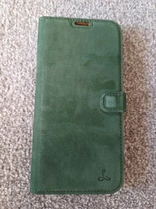 Snakehive Samsung Galaxy A54 Leather Wallet Case with Card Slots Green - Picture 1 of 4