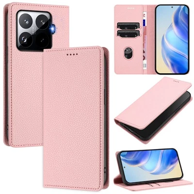 Para Xiaomi 15T Pro, Lujo Clásico Cuero Soporte Billetera Ranuras para Tarjetas Estuche Cubierta Foto 1 de 4