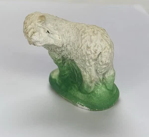 Statuina presepe agnello in gesso vintage metà secolo pecora 1,5" - Foto 1 di 7