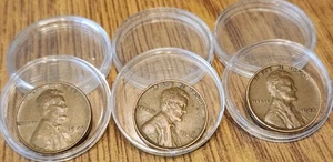 Vintage 1941, 1942, 1944 RARE Lincoln No Mint Mark Wheat Penny 3-Penny Set - Picture 1 of 2